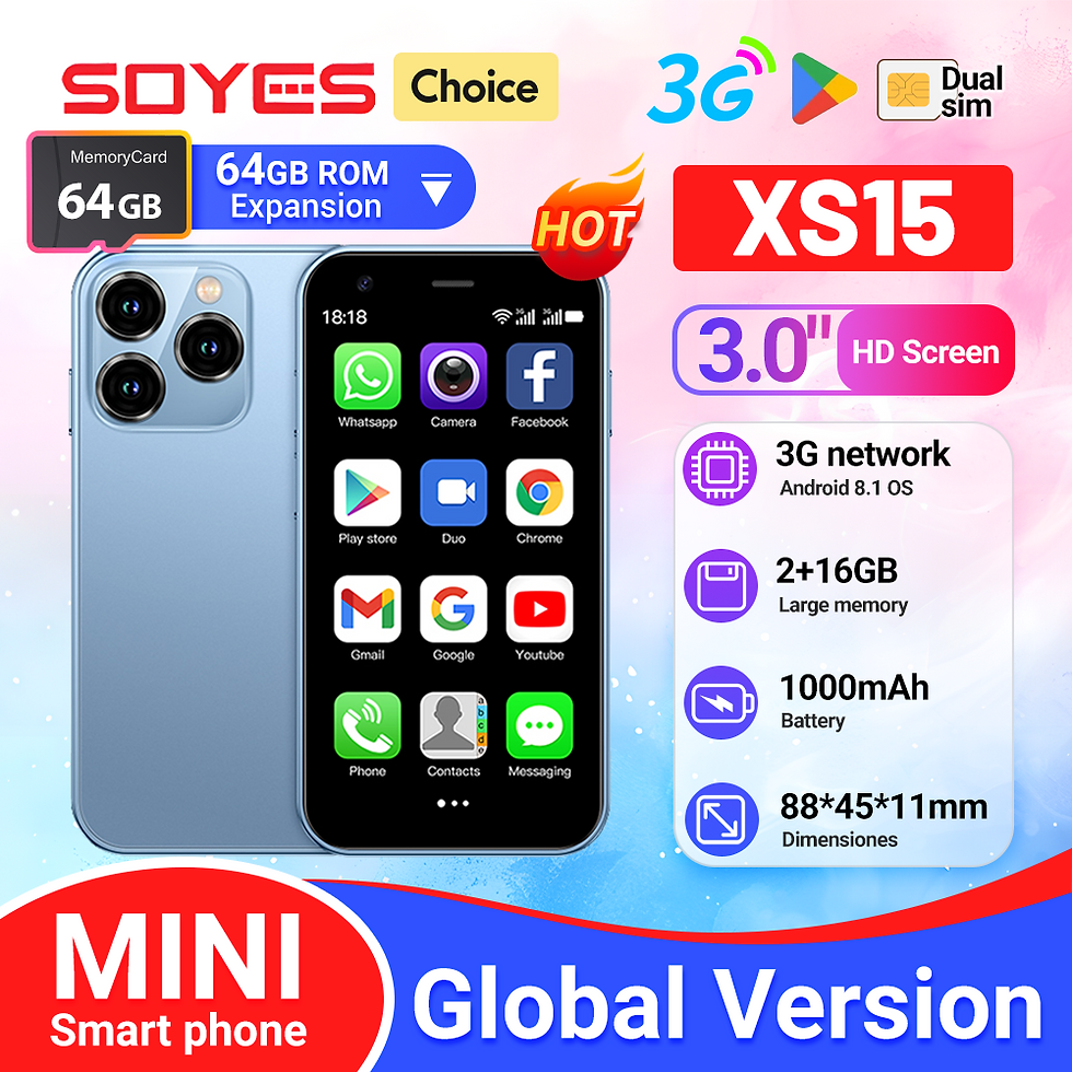 SOYES XS15 Mini Android8.1 Smart Phone 3.0 Inch Display 2GB RAM 16GB ROM Dual SI