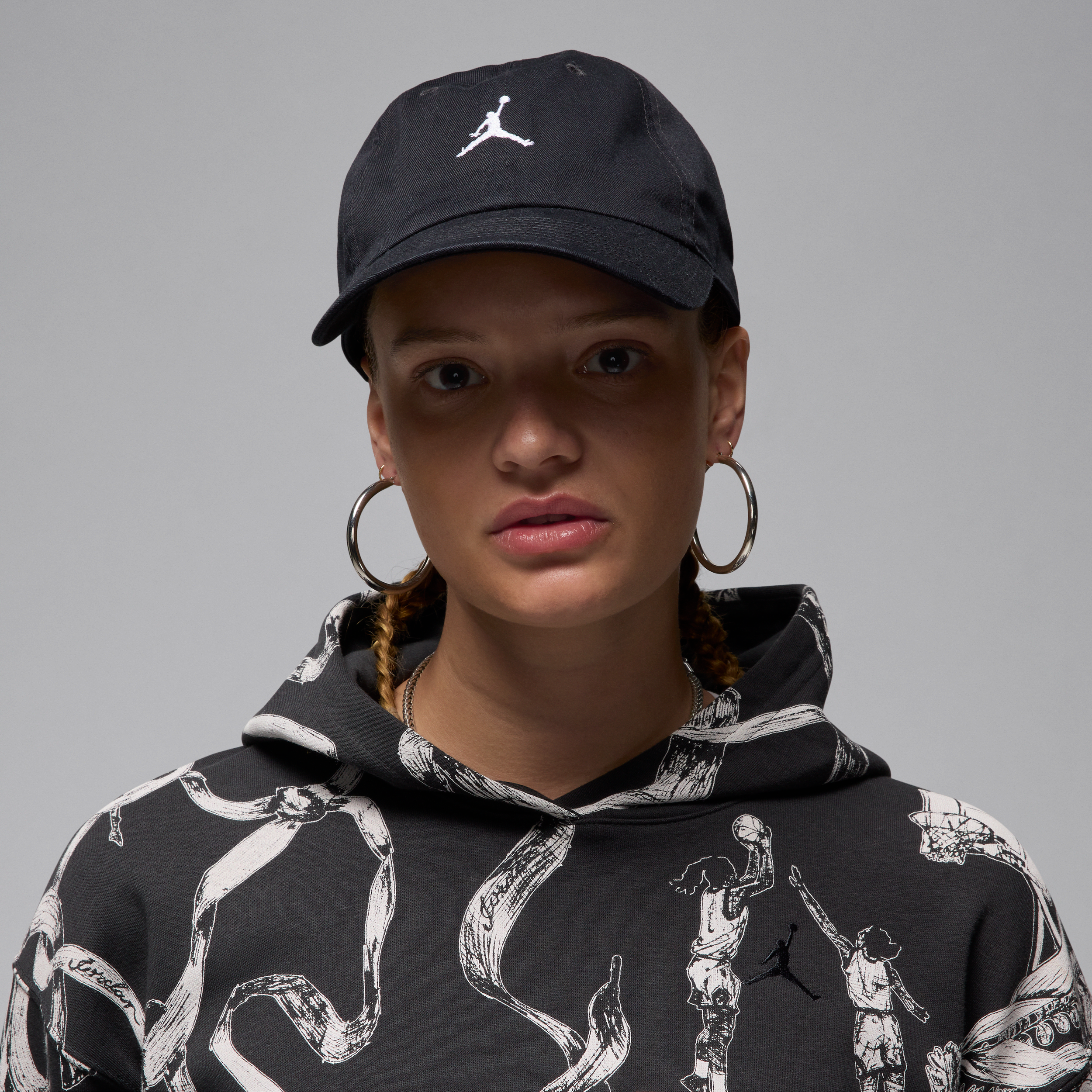 Gorra de visera curva sin estructura Jordan Club - Negro - 50% algodón orgánico