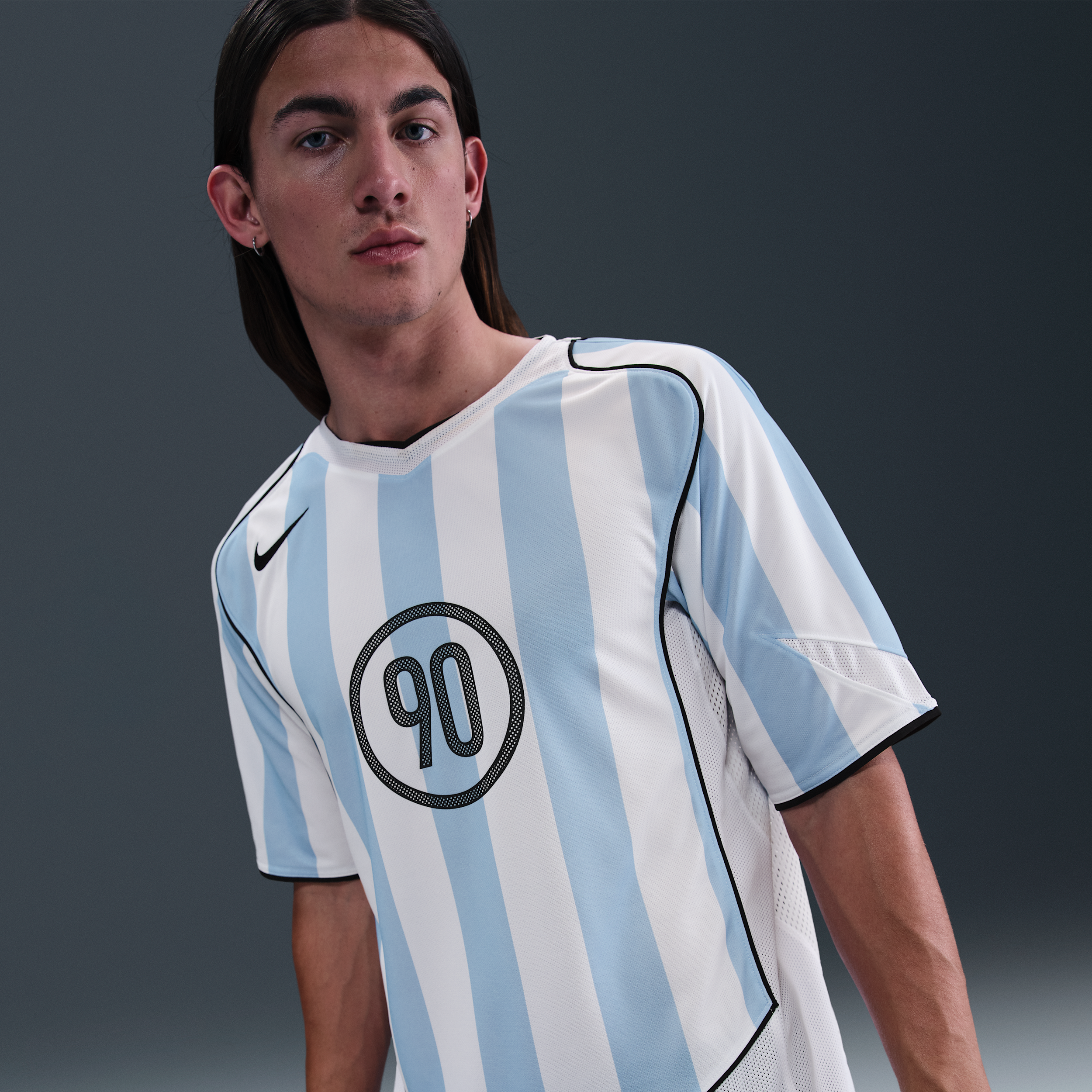 Jersey de fútbol Dri-FIT para hombre Nike Total 90 - Azul - 50% Poliéster recicl