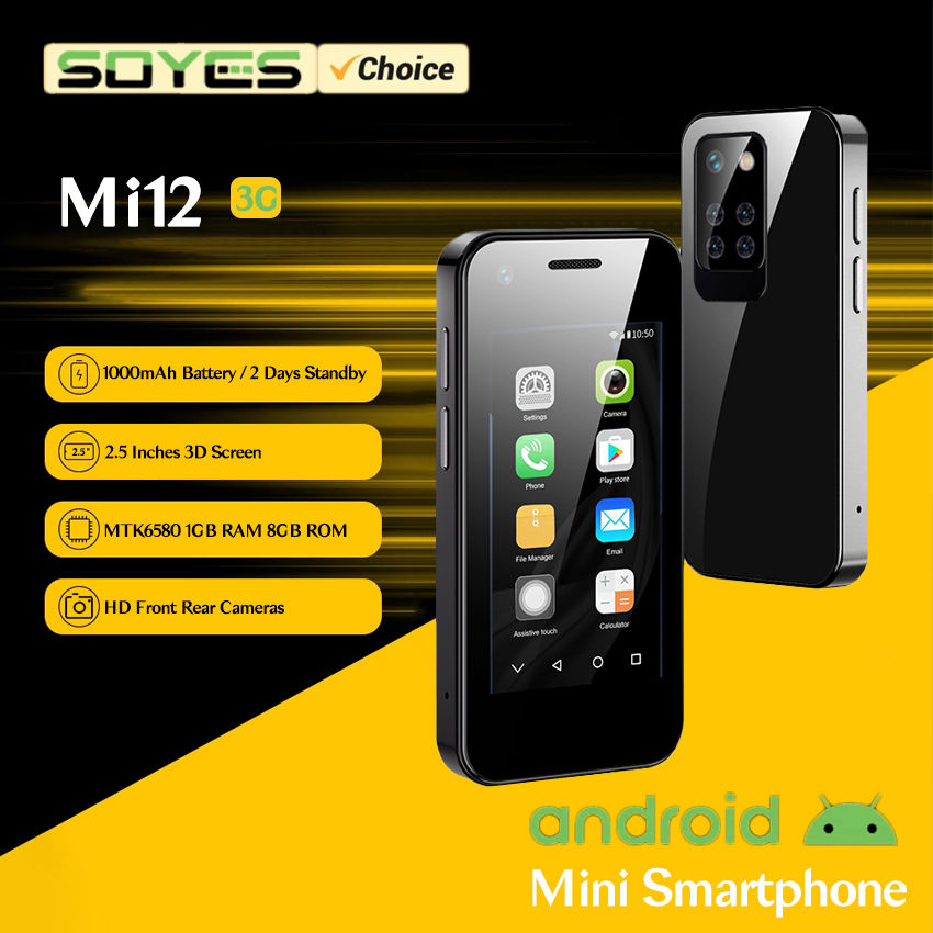 SOYES Mi12 2.5 Inch Android Mobile Phone 3G WCDMA Dual SIM TF Card Slot 5MP Came