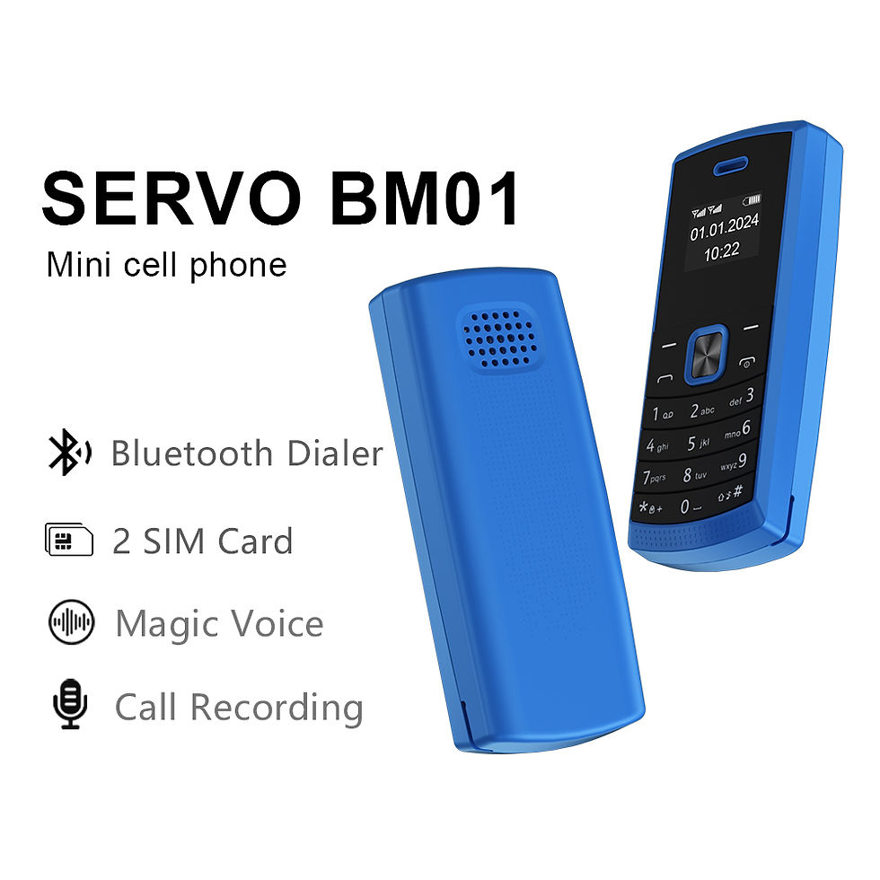 SERVO BM01 Dual SIM Cards Minimal Mobile Phone Auto Call Recording Blacklist Blu