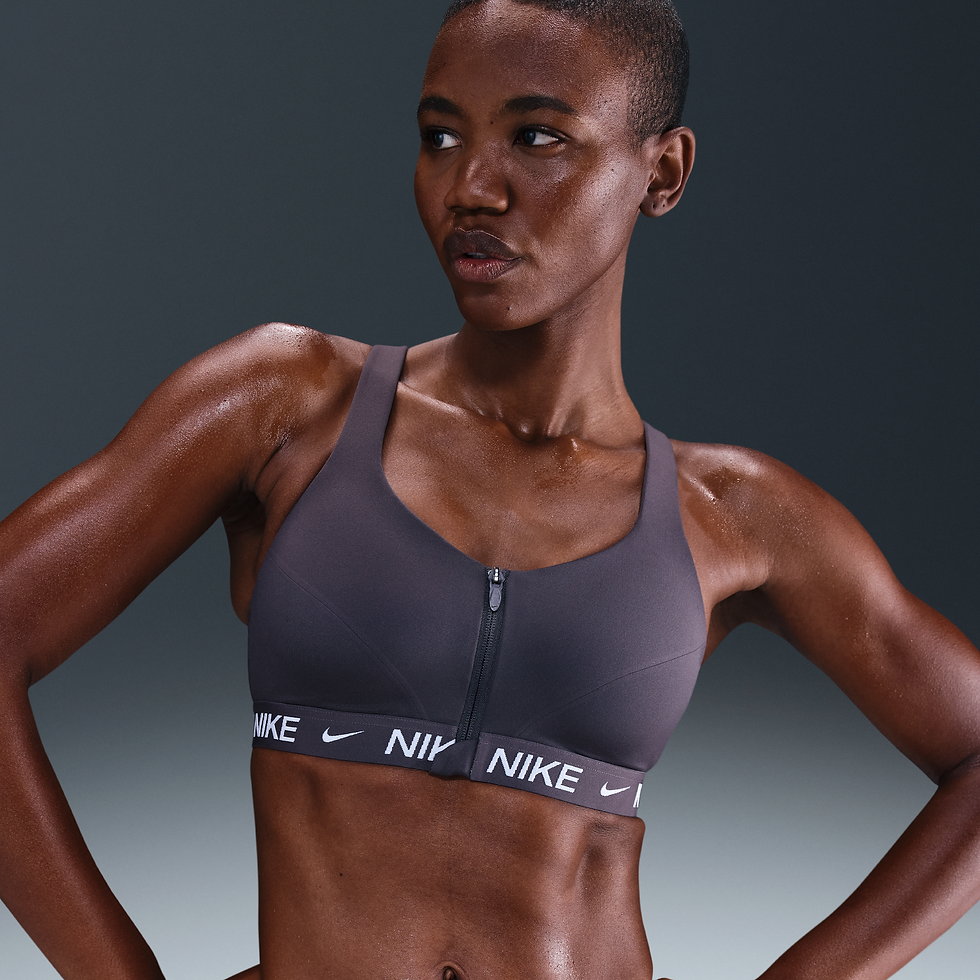 Bra deportivo con almohadillas y cierre frontal para mujer Nike Indy High Suppor