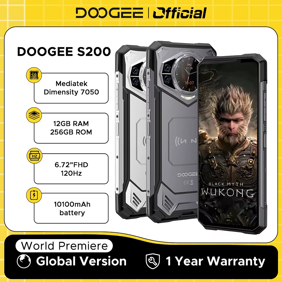 Global Version DOOGEE S200 5G Rugged Phone 12GB 256GB 6.72" 120Hz Display 100MP