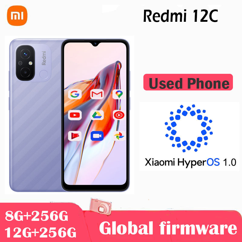 Global firmware Original Xiaomi Redmi 12C Smartphone HyperOS 1.0 5000mAh Battery
