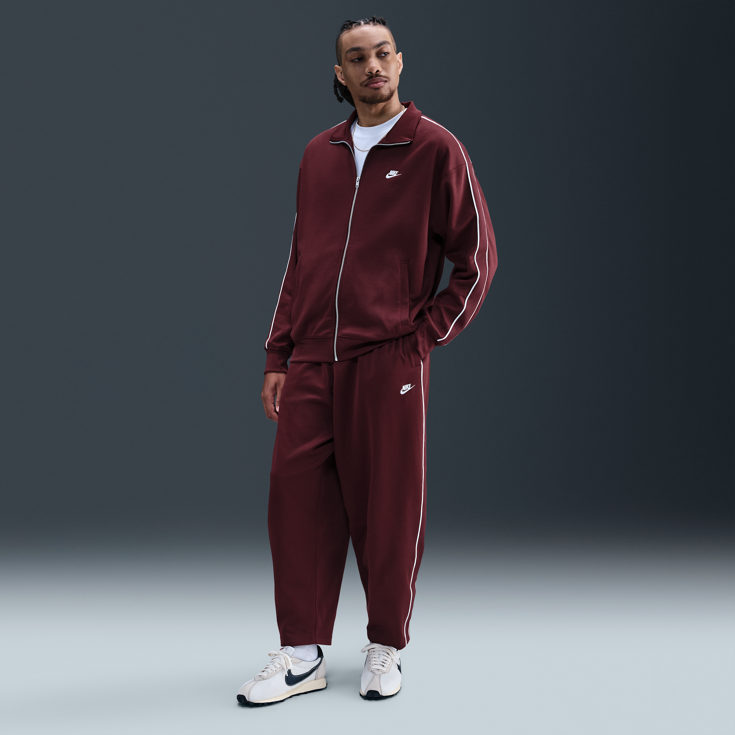 Pants deportivos de tejido Knit oversized para hombre Nike Sportswear Club - Roj