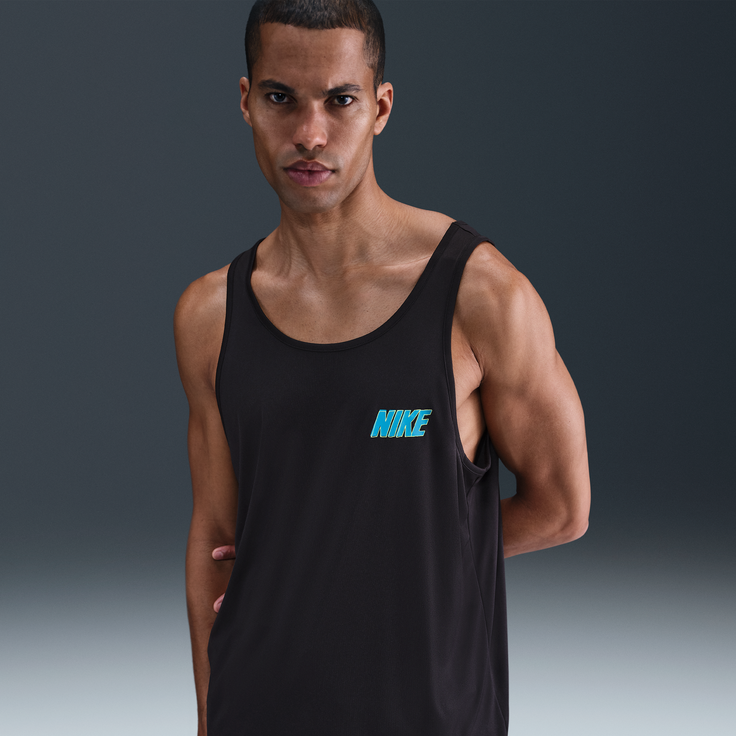 Camiseta de tirantes para hombre Nike Swim - Negro