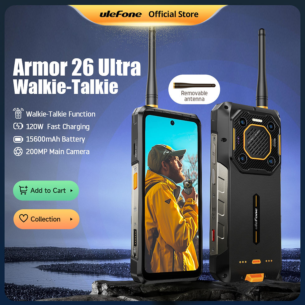 Ulefone Armor 26 Ultra Walkie Talkie 5G Rugged Phone 120W 15600mAh 200MP+64MP +5