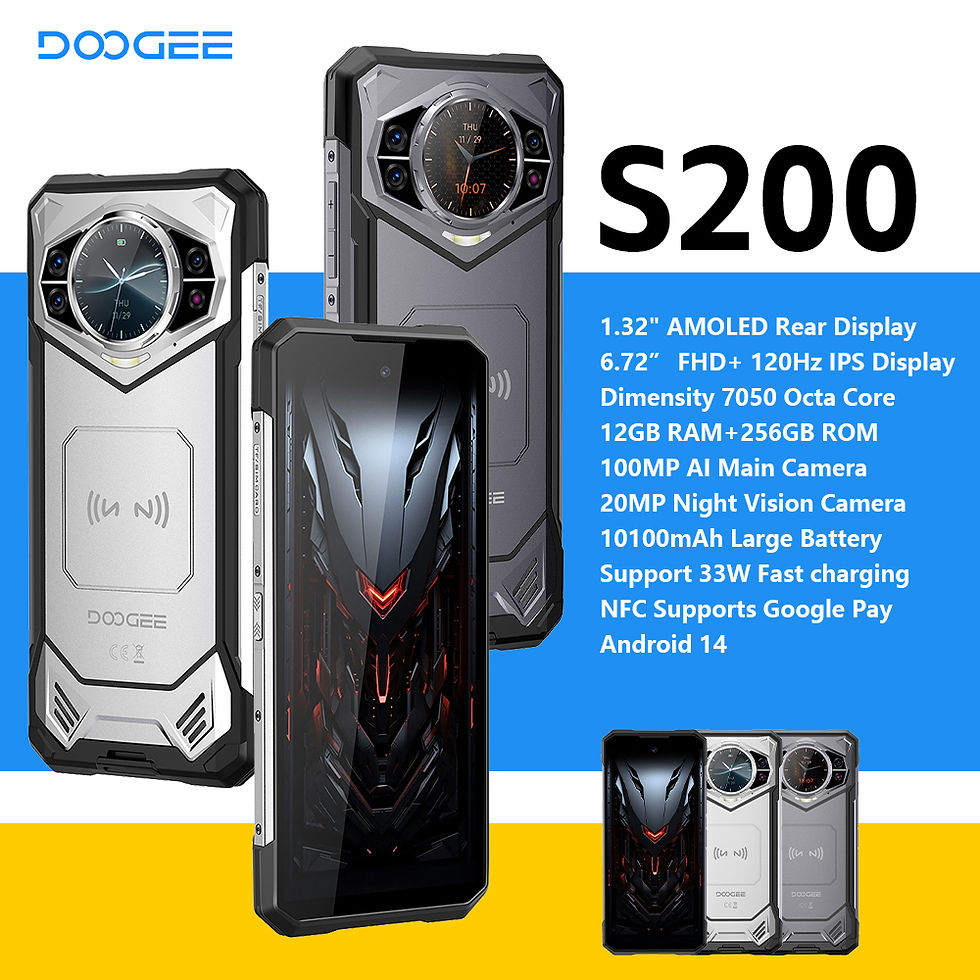 Global Version DOOGEE S200 5G Rugged Phone 6.72" 120Hz Display 100MP AI Main Cam