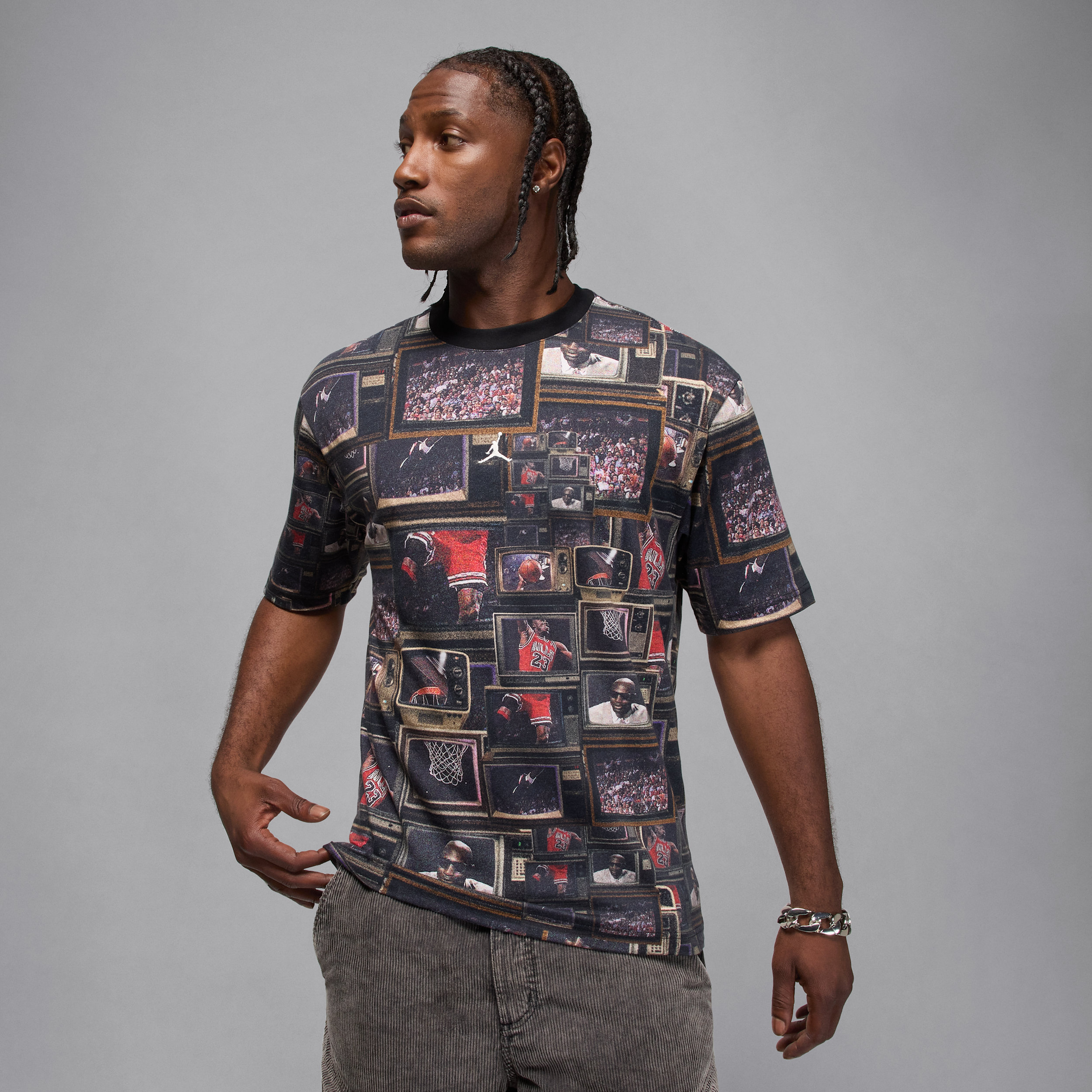 Jordan Brooklyn Playera con estampado para hombre - Negro
