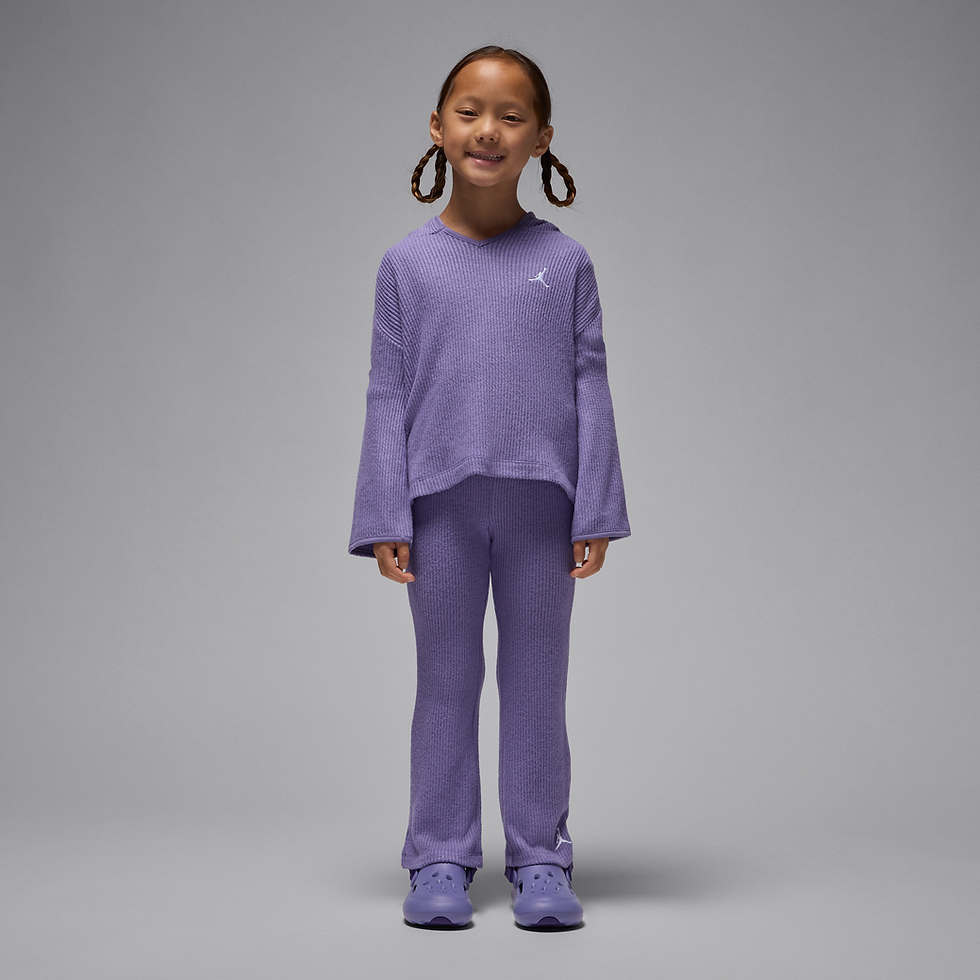 Conjunto de 2 piezas con sudadera sin cierre de tela de canalé Heir To The Crown