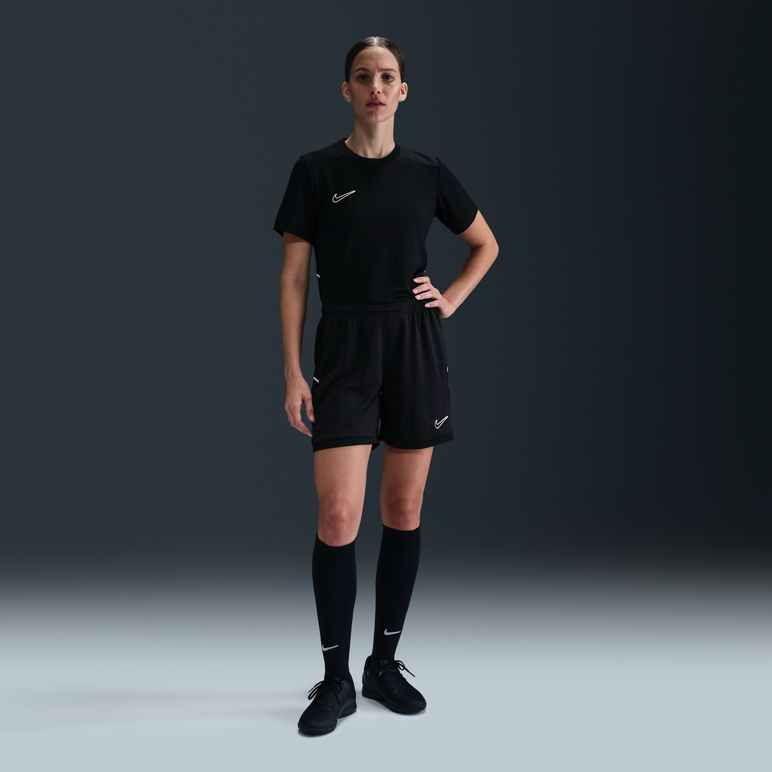 Shorts de fútbol Dri-FIT para mujer Nike Academy - Negro - 50% Poliéster recicla