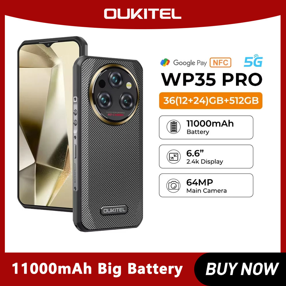 Oukitel WP35PRO Rugged Smartphone WP35 PRO , 5G, 11000mAh, 36GB + 512GB, Andiron