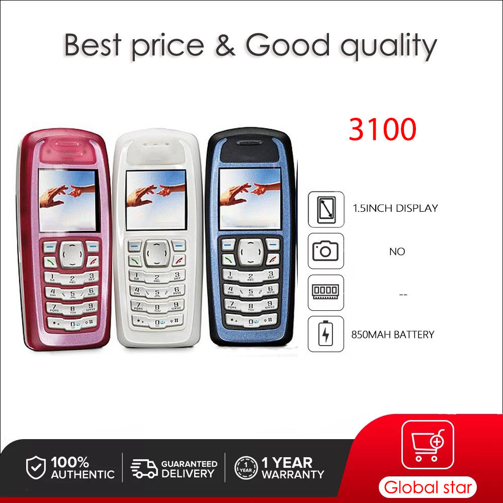 Original 3100 Loudspeaker CellPhone Russian Arabic Hebrew Keyboard Made in Finla