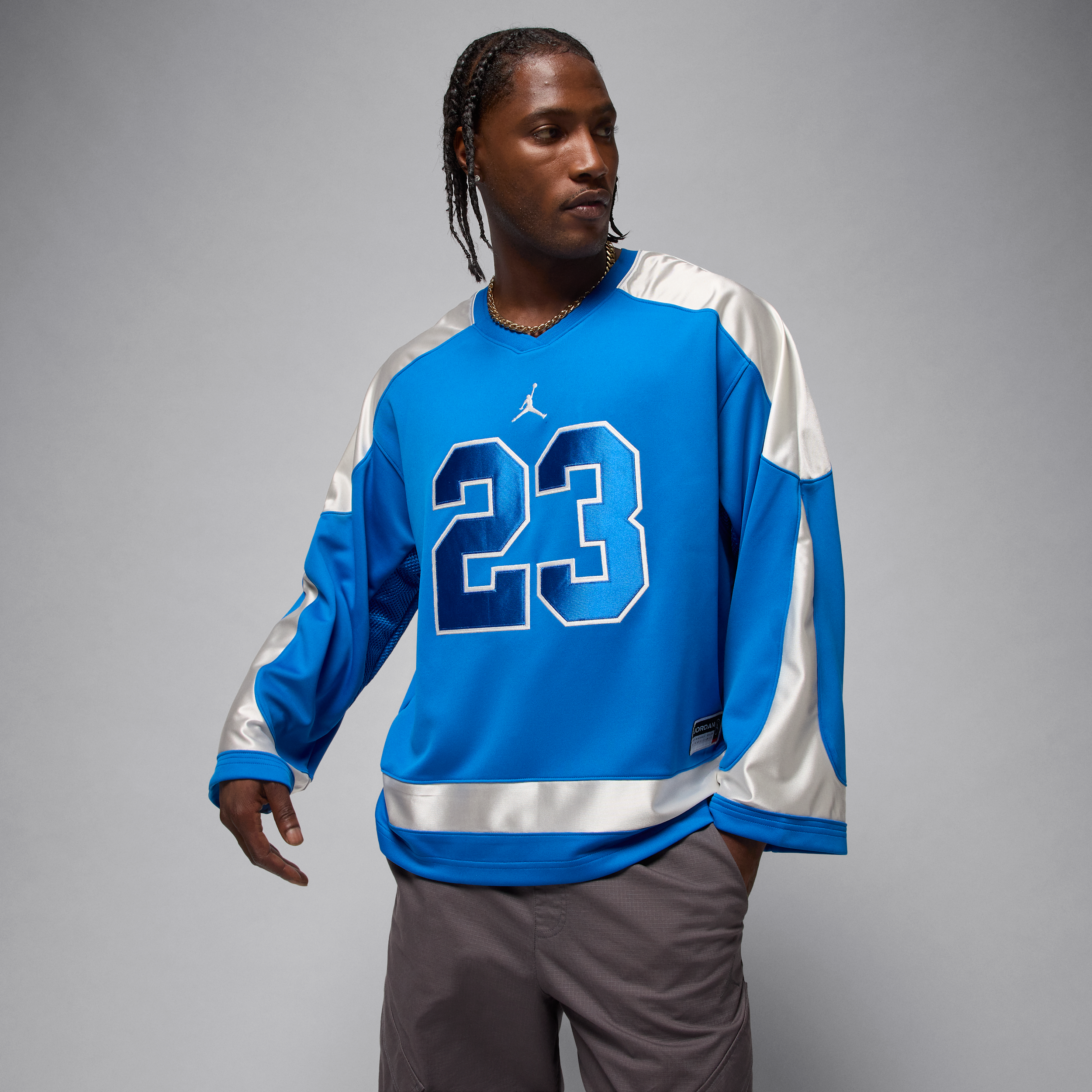 Jersey universitario de hockey para hombre Jordan Brooklyn - Azul