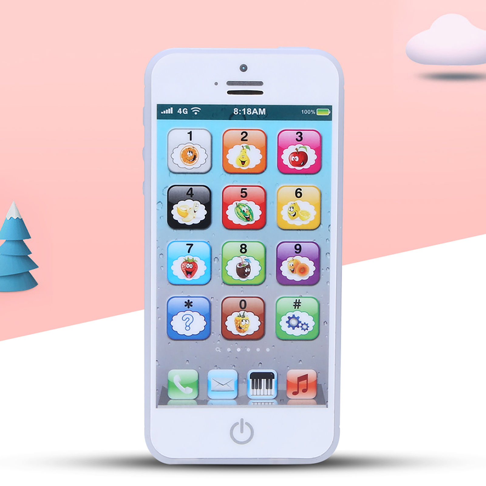 Baby English Learning Machine Music Light Mobile Phone Early Child Development M