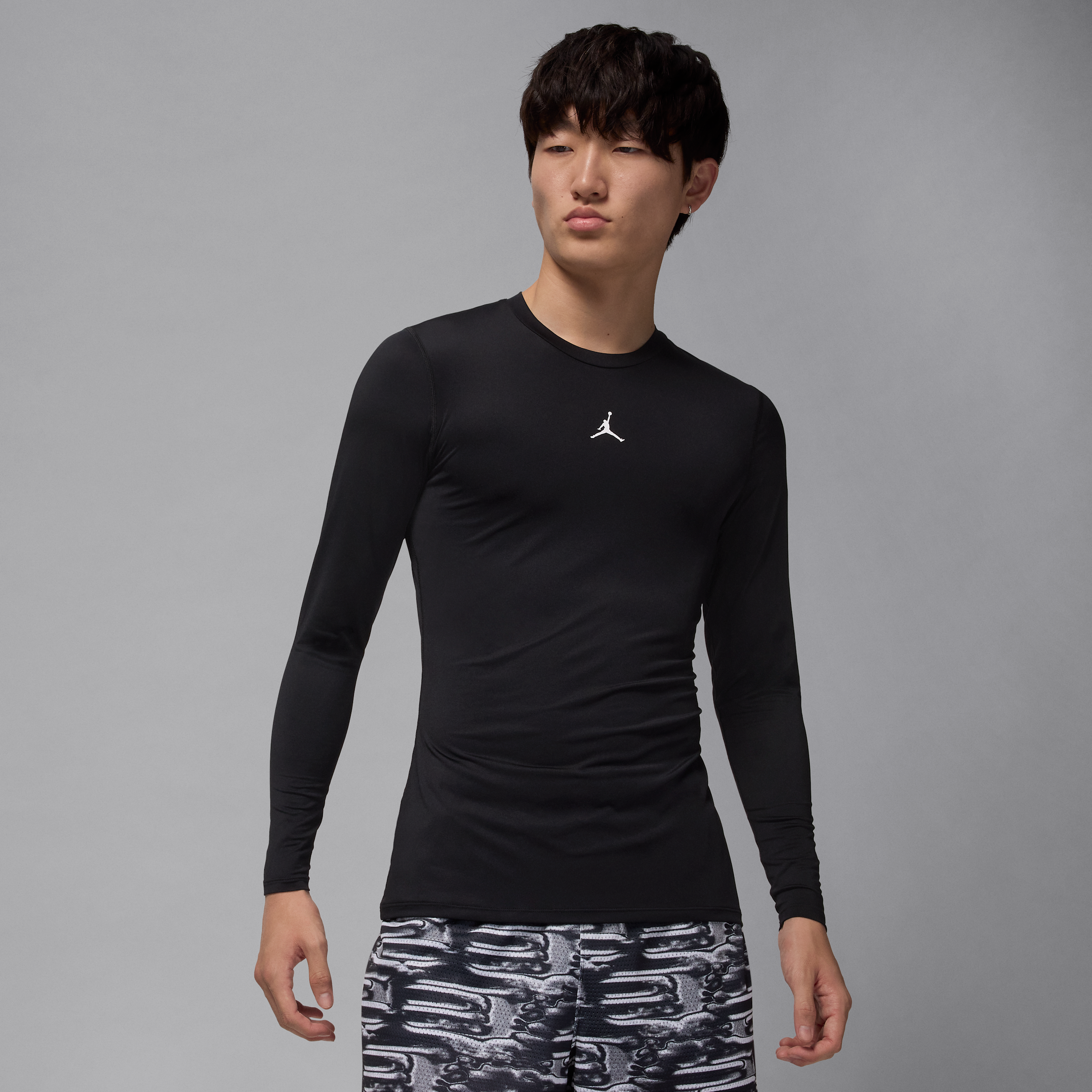Jordan Sport Playera base de manga larga Dri-FIT para hombre - Negro - 50% Polié