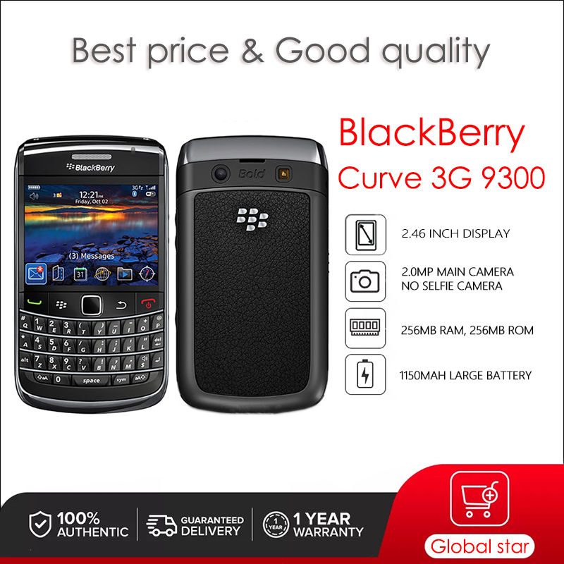 BlackBerry Curve 3G 9300 Refurbished Original Unlocked Cellphone 16GB 2GB RAM 8M