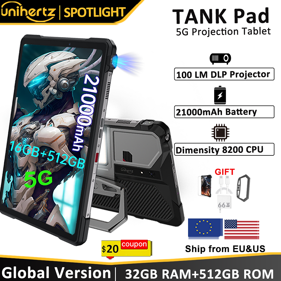 Unihertz Tank PAD Phone with Projector 8849 Rugged Tablet Dimensity 8200 Android