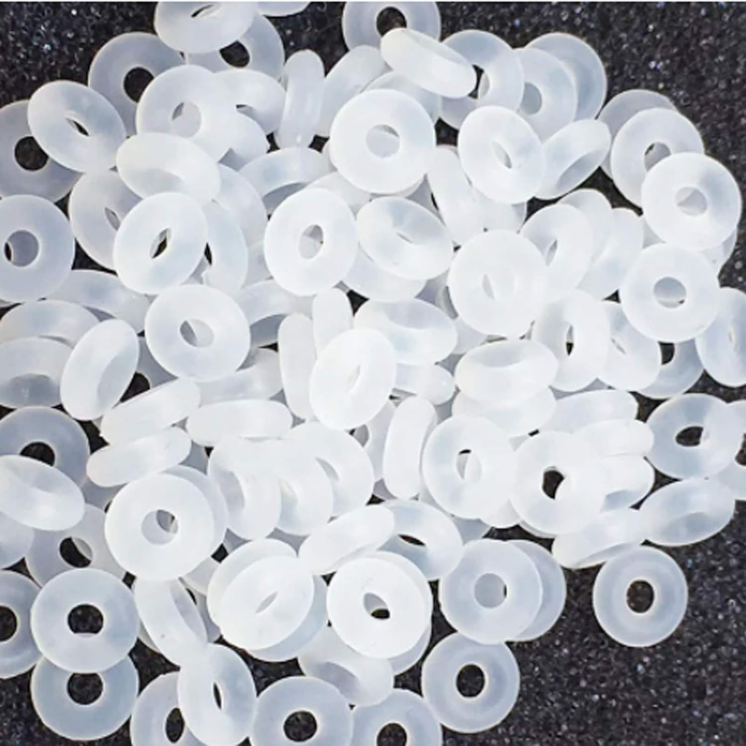 20pcs/lot White Black Mix Rubber Clip Charms Safety Stopper Bead For DIY Europea
