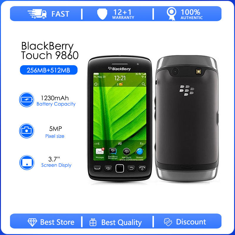 BlackBerry Torch 9860 Refurbished Original Mobile Phone 3.7 Inches Blackberry OS