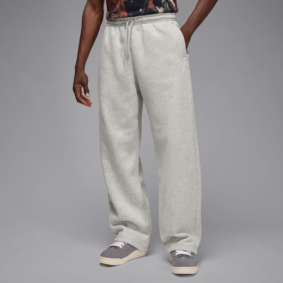 Pants oversized con dobladillo abierto para hombre Jordan Brooklyn Fleece - Gris