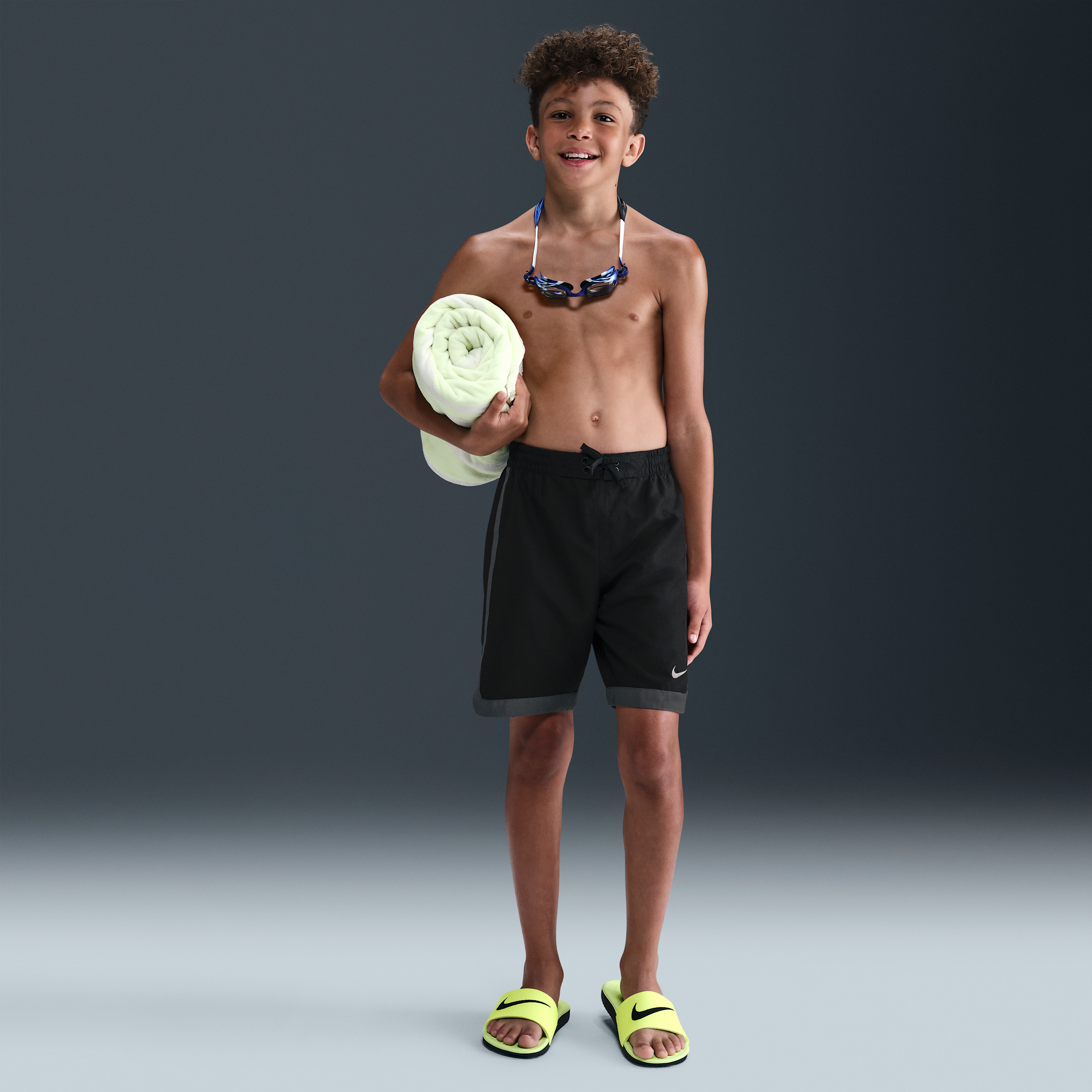 Shorts de natación de vóleibol de 18 cm para niño Nike - Negro