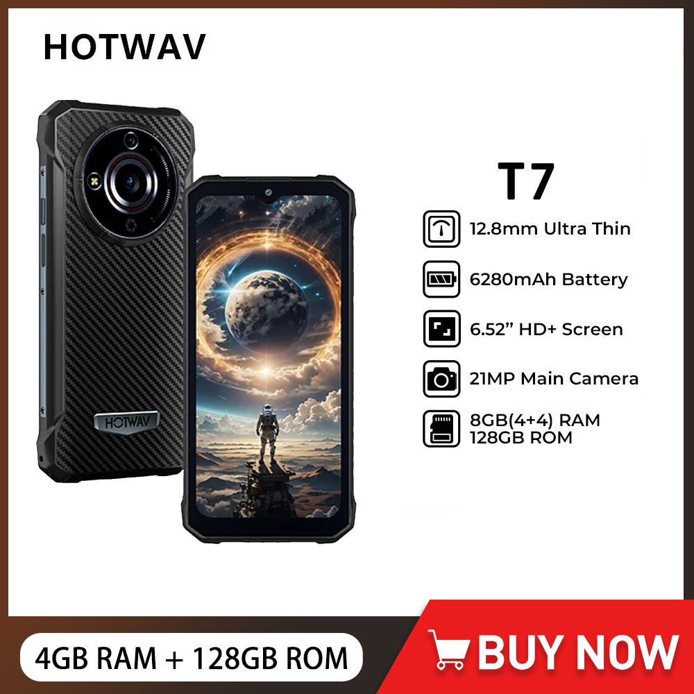 HOTWAV T7 Rugged Smartphone Android 13 Octa-core 6.52Inch HD+ 4GB+128GB Mobile P