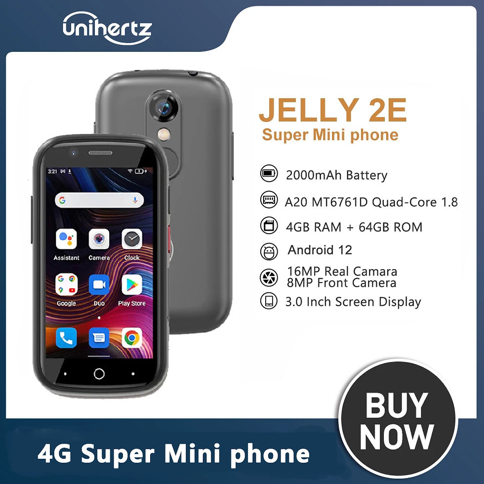 Unihertz Jelly 2E 4+64GB Mini Smartphone Unlocked Global Version 4G Android 12 a