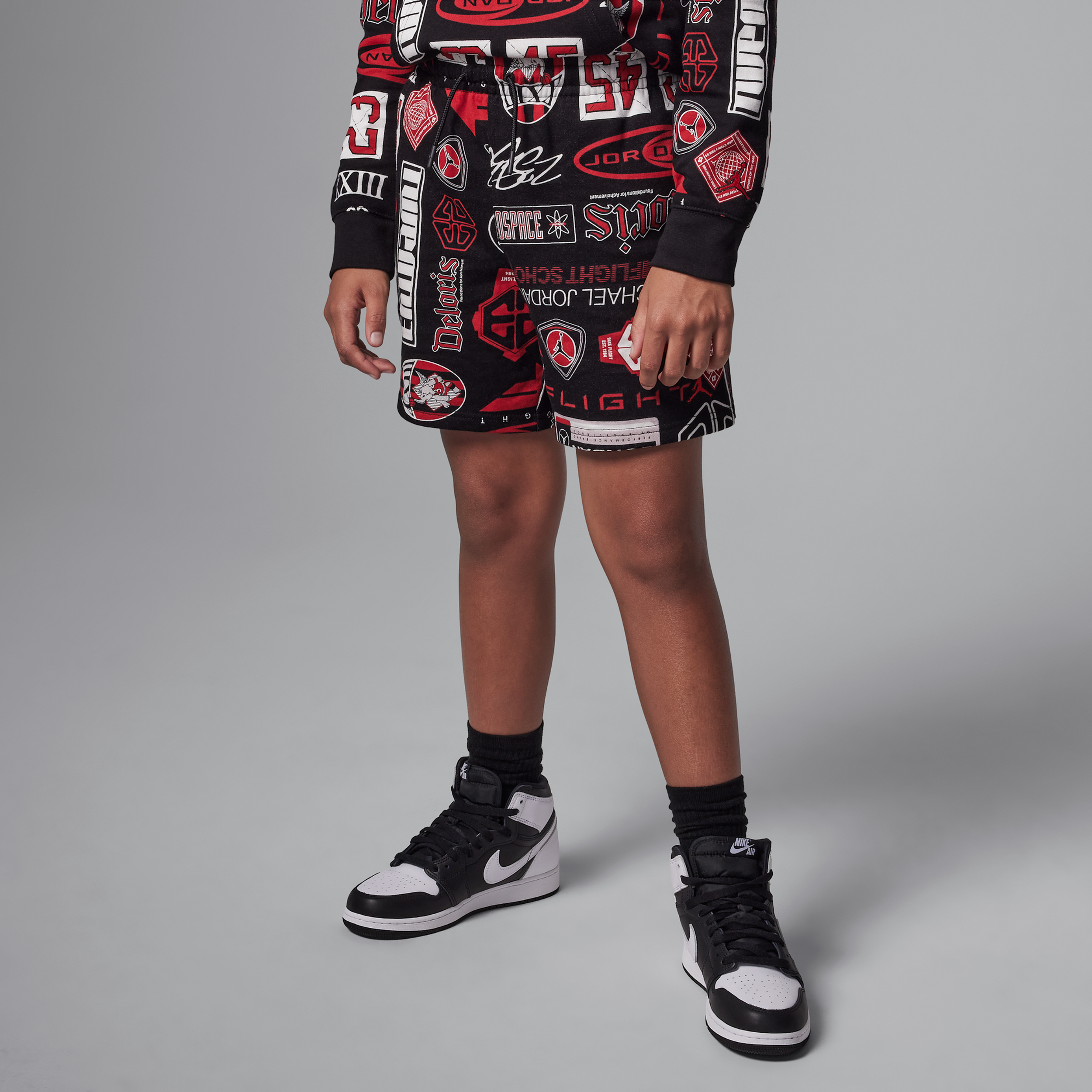 Shorts de French Terry estampados para niños talla grande Jordan Essentials - Ne