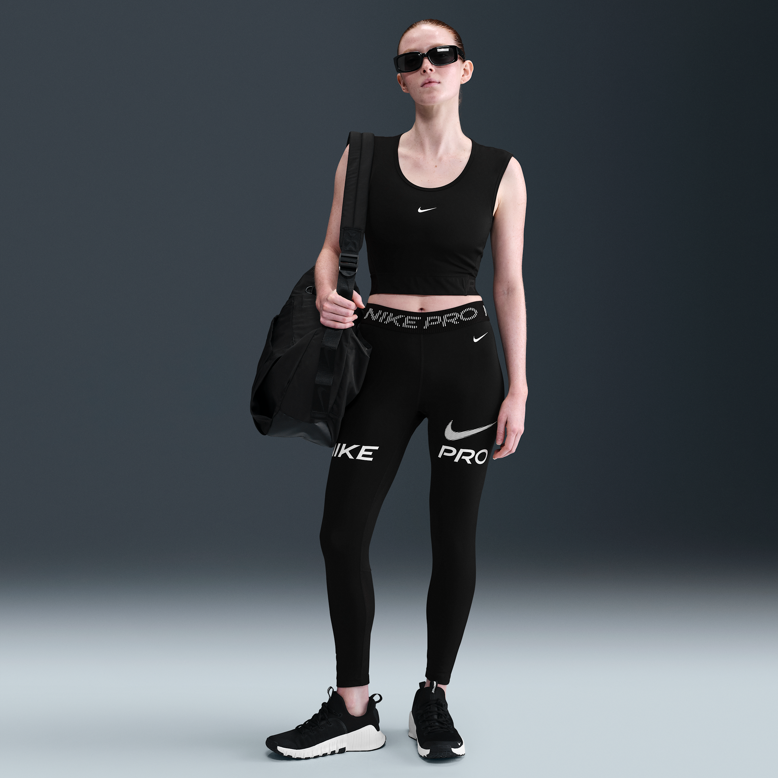 Leggings con gráfico de tiro medio de 7/8 con paneles de malla para mujer Nike P