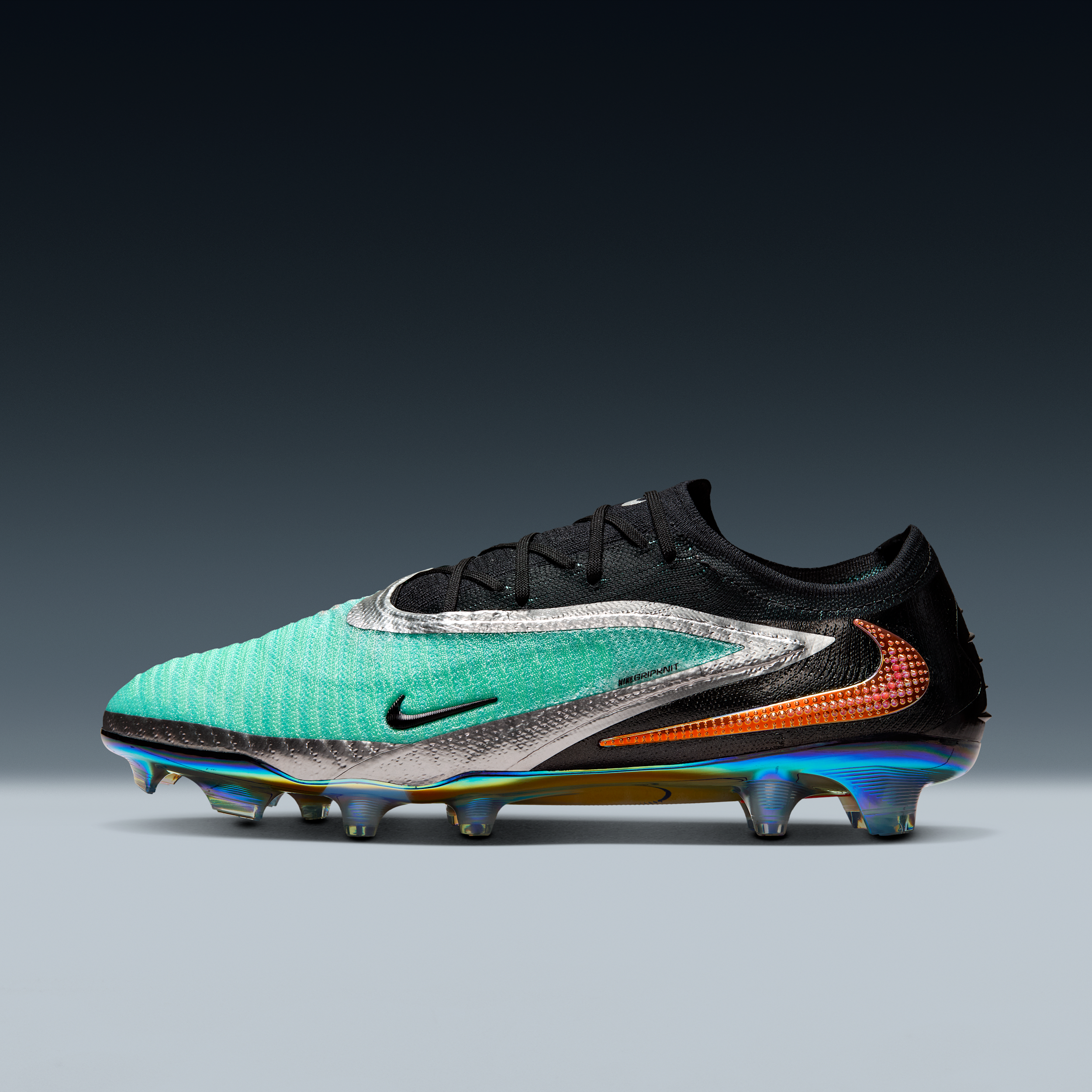 Tacos de fútbol para terreno firme Nike Phantom 6 Low Elite - Gris