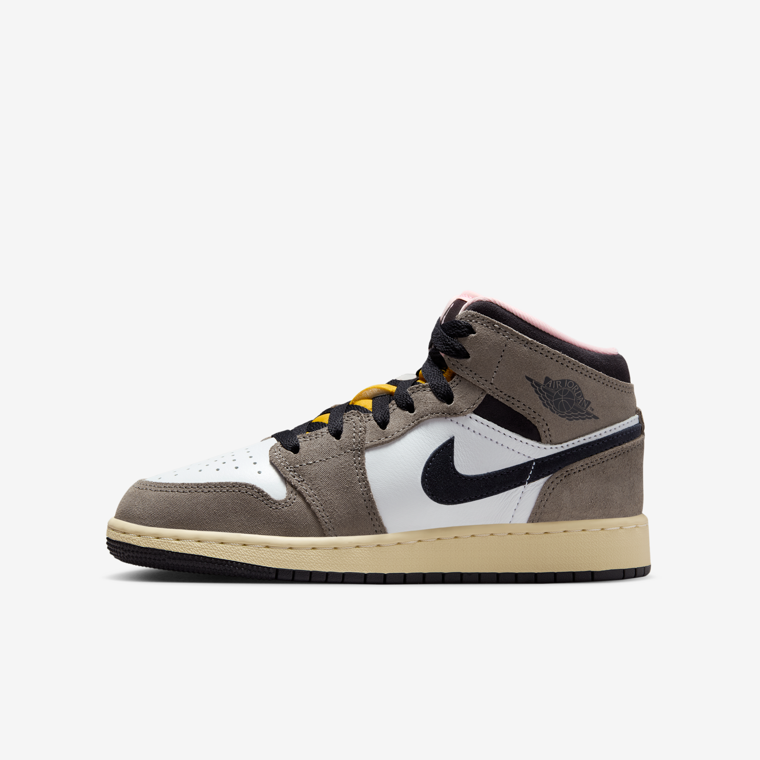 Tenis para niños grandes Air Jordan 1 Mid SE - Blanco