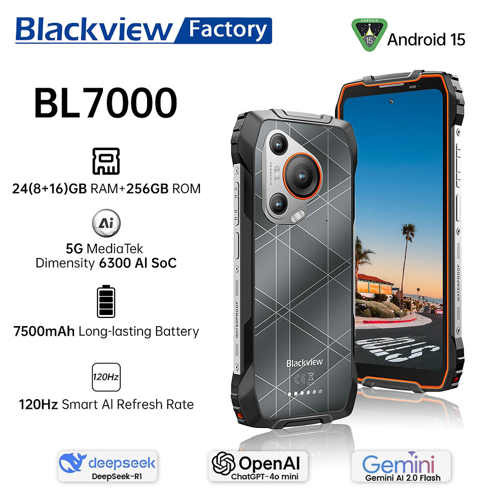 BLACKVIEW BL7000 Smartphone 5G 6.78" HD+2.4K Display 120Hz, 24(8+16)GB 256GB Cer