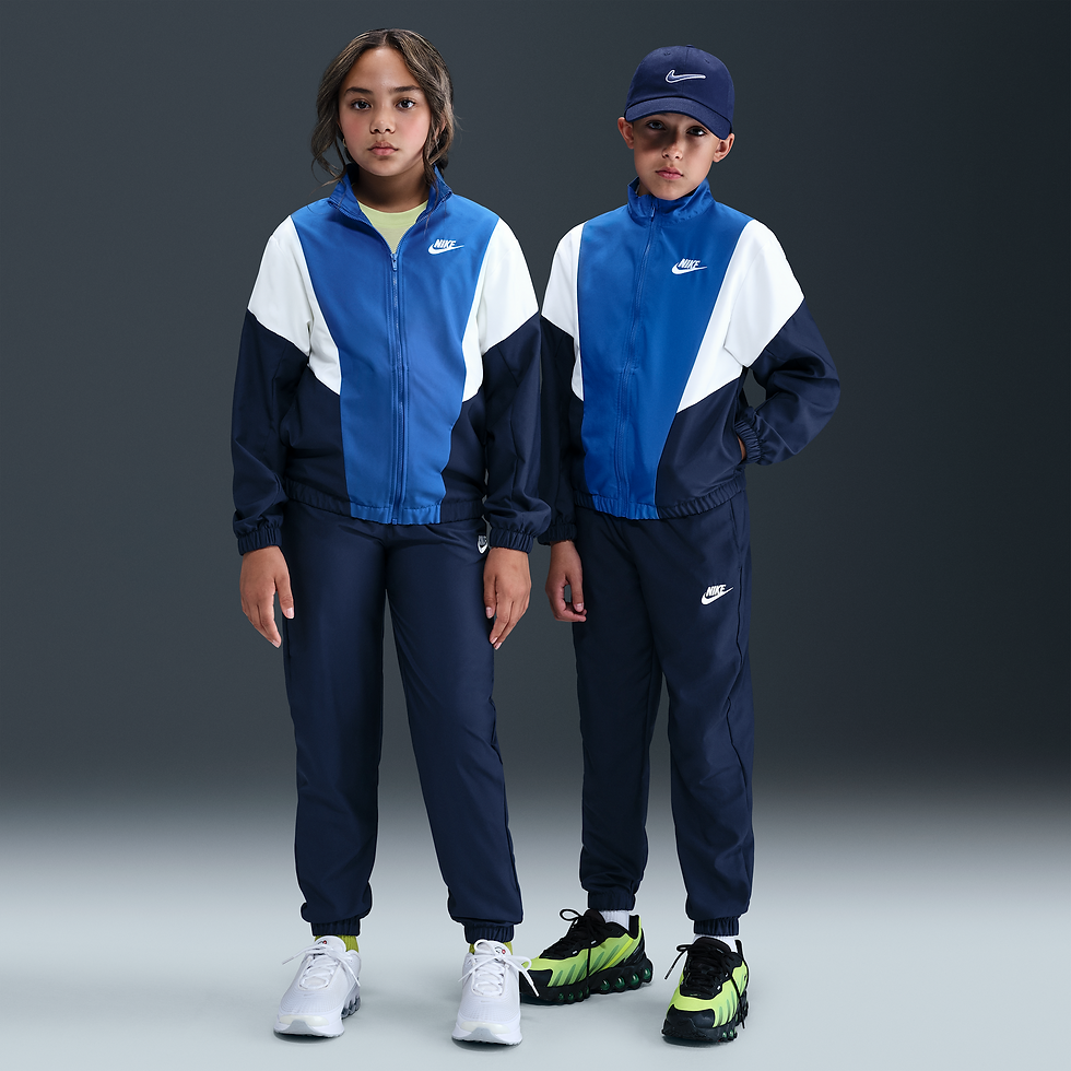 Conjunto deportivo de tejido Woven para niño talla grande Nike Sportswear - Azul