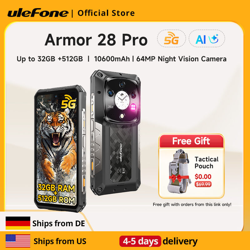 ã€Ships from US 】Ulefone Armor 28 Pro 5G AI Rugged Phone 512GB ROM Smartphone
