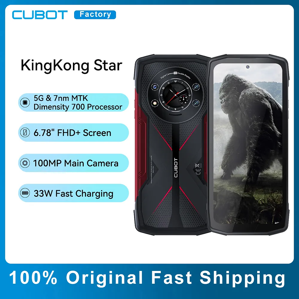 Cubot KingKong Star,5G Rugged,24GB(12GB+12GB) RAM,256GB ROM,100MP Main Camera,10
