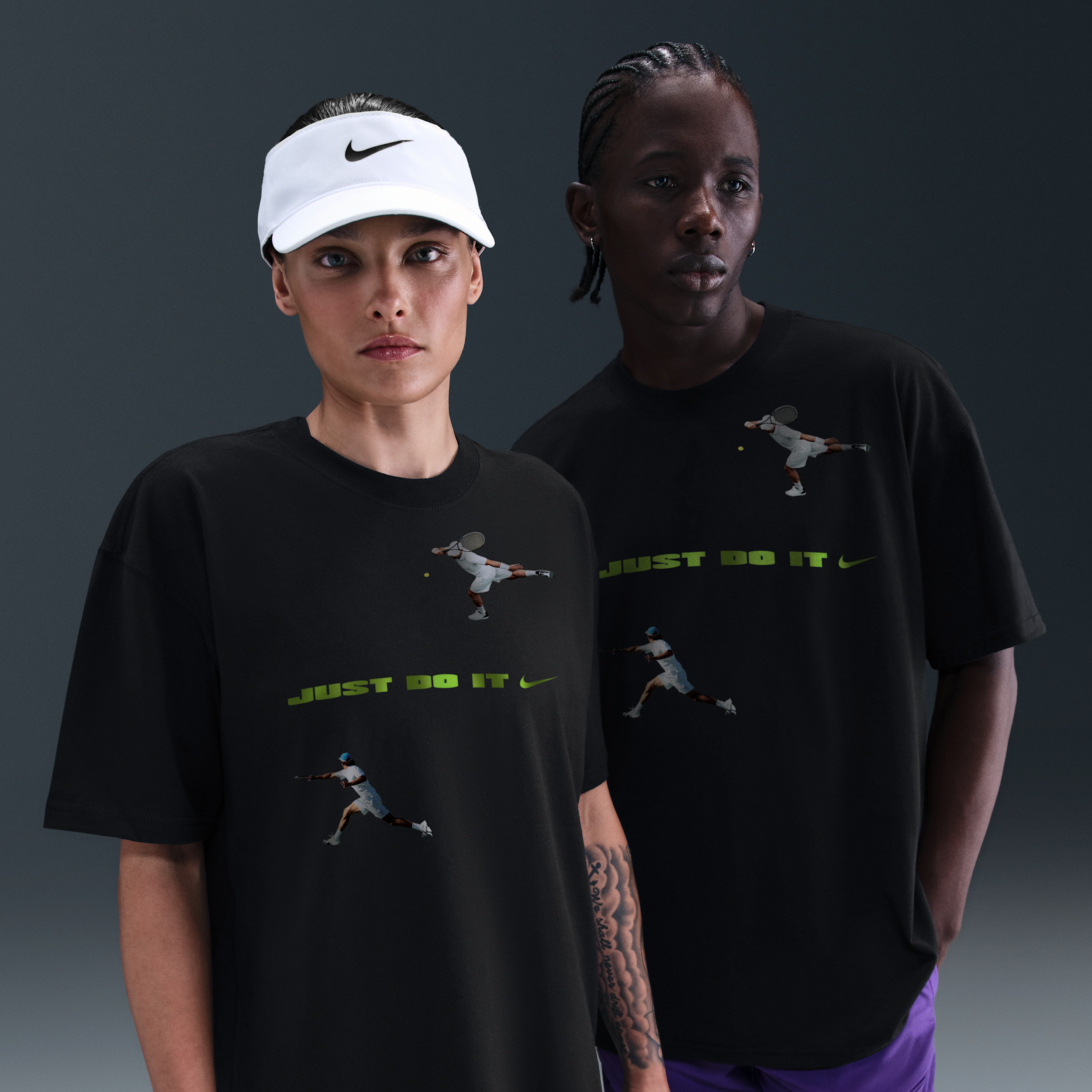 Playera Just Do It: Nike Tennis - Negro