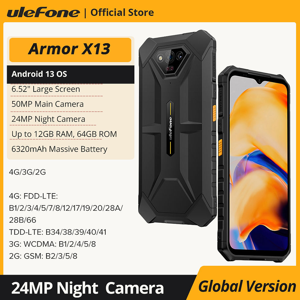 Ulefone Armor X13 Up to 12GB+64G Android 13, 6320mAh 50MP 6.52"NFC 4G ,GPS G