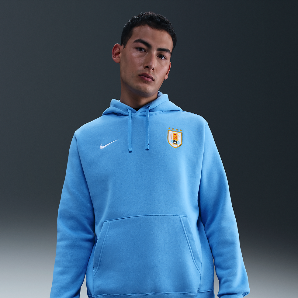 Sudadera de fútbol con gorro sin cierre Nike para hombre Uruguay Club - Azul