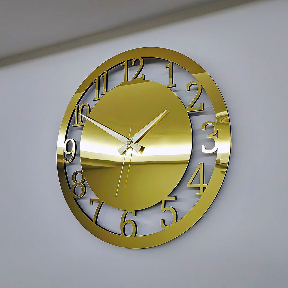 Thumbnail: Decorative Gold Mirrored Wall Clock