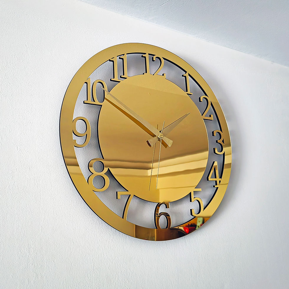 Thumbnail: Decorative Gold Mirrored Wall Clock