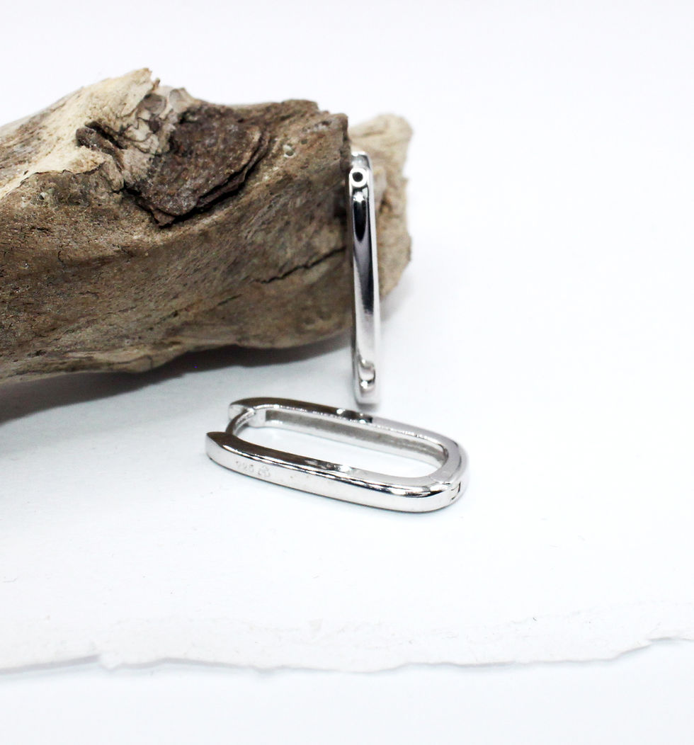 Thumbnail: Scream Pretty Recycled Silver Oval Huggies