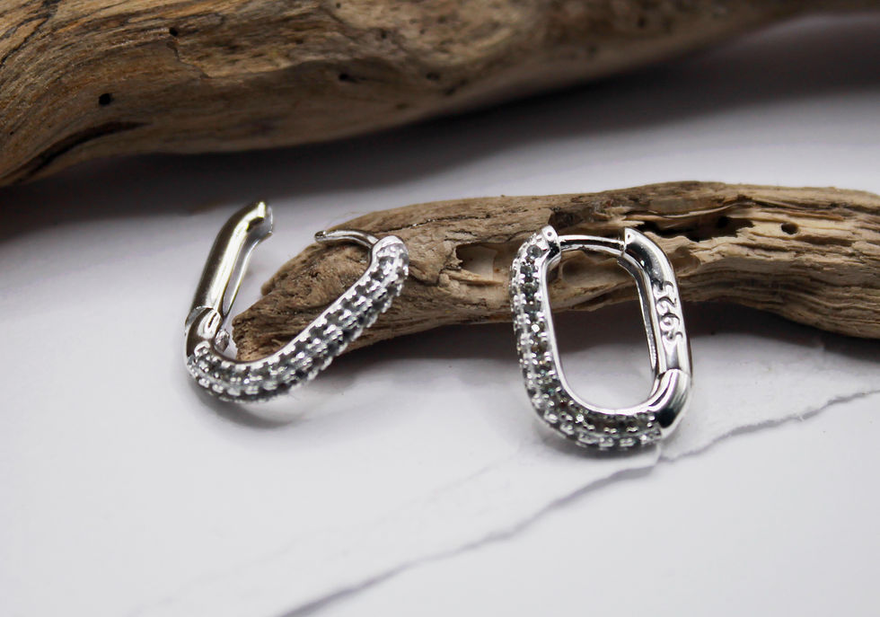 Thumbnail: Stunning cubic zirconia pave wrap around hinged huggie