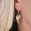 Thumbnail: Gold Tone Chunky Heart Drop Earrings