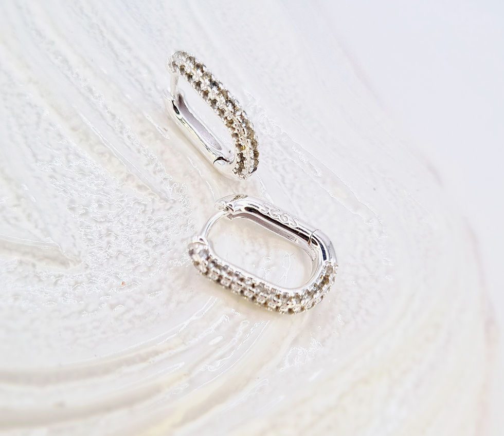 Thumbnail: Stunning cubic zirconia pave wrap around hinged huggie