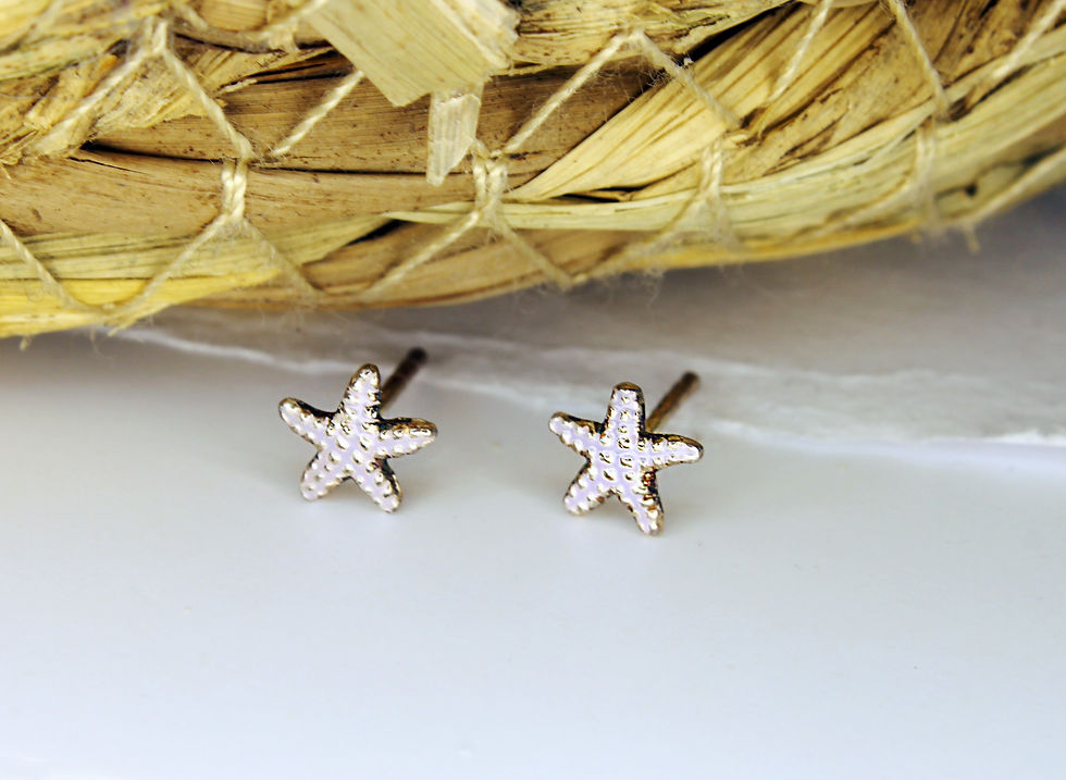 Thumbnail: Silver starfish stud earring