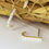 Thumbnail: Silver sparkling curved bar stud earring