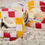 Thumbnail: Yellow and Red Diamond Patterned Sustainable Chunky Resin Hoops