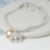 Thumbnail: Triple Strand Silver Plated Dandelion Bracelet