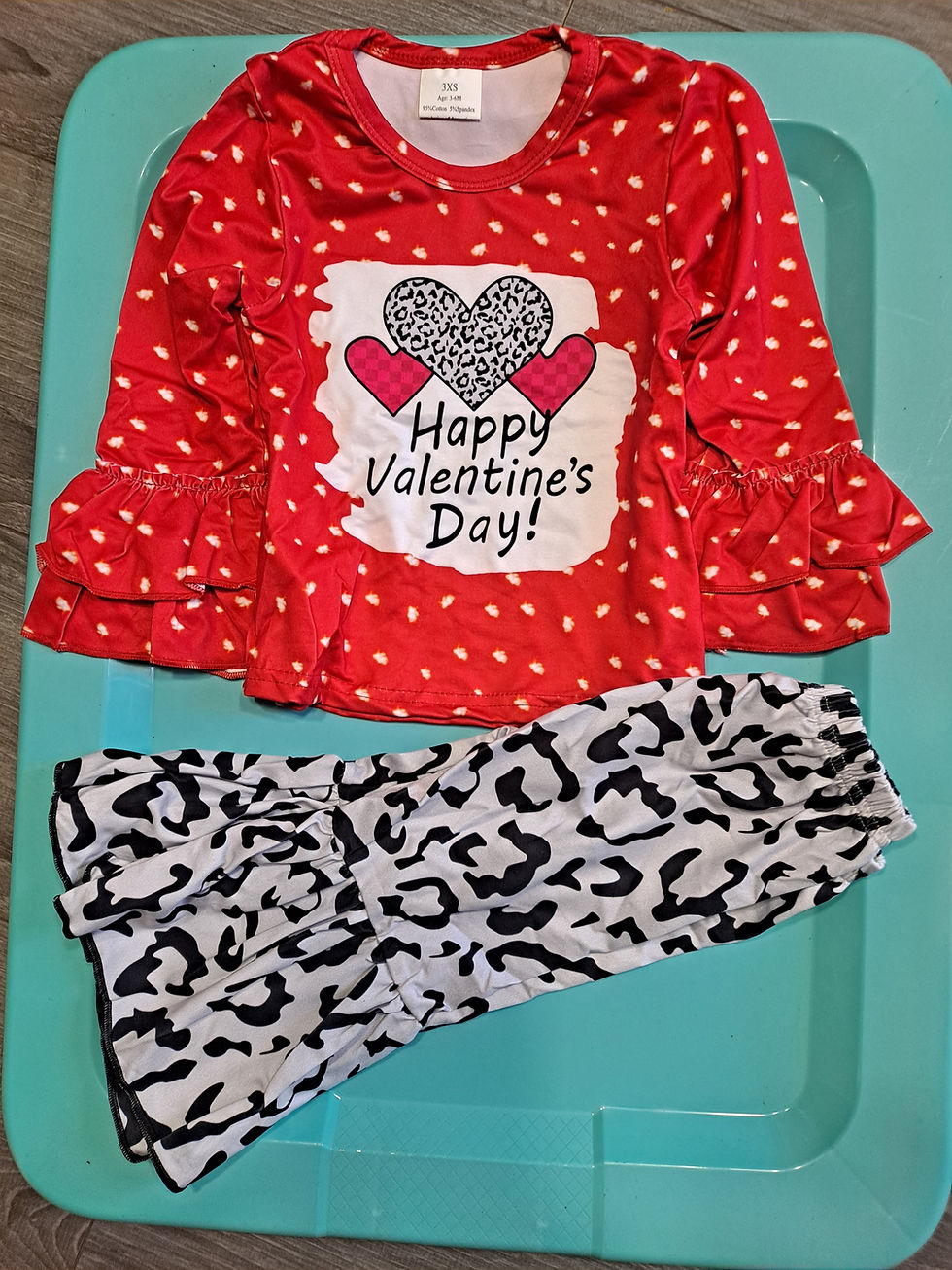 Happy Valentines Day shirt with a leopard heart